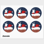 I Liebe Sie handform ASL Weihnachtsaufkleber Runder Aufkleber (Blatt)