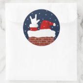 I Liebe Sie handform ASL Weihnachtsaufkleber Runder Aufkleber (Tasche)