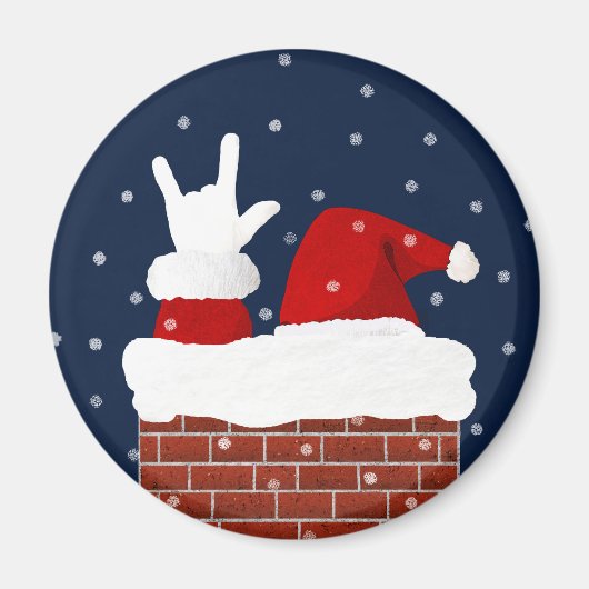I Liebe Sie Handform ASL Weihnachtsmagnet Magnet (Vorne)