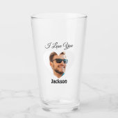 I Liebe Sie Herz personalisieren Glas (Vorderseite)