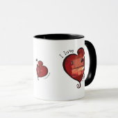 I Liebe Sie Herz-Tasse 2 Tasse (VorderseiteRechts)
