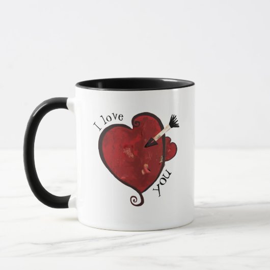 I Liebe Sie Herz-Tasse Tasse (Links)