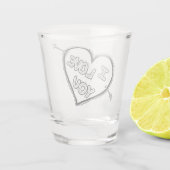 I Liebe Sie Herz und Pfeil Schnapsglas (Rückseite)