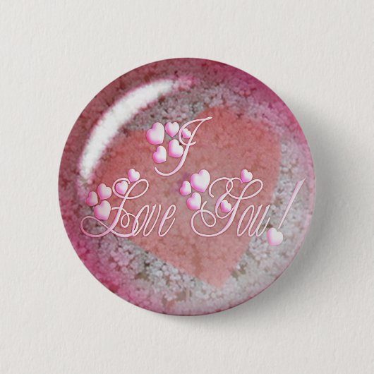 I LIEBE SIE HERZEN u. SPITZE durch SHARON SHARPE Button (Vorderseite)