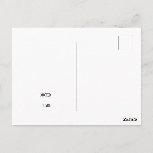 I Liebe Sie hinterlegen Postkarte (Rückseite)