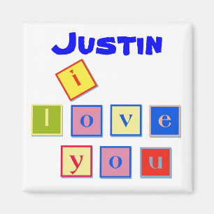 I Liebe Sie Holztype-Magnet Magnet