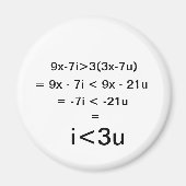 I Liebe Sie (i<3u) Gleichung Magnet (Vorne)