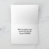 **I LIEBE SIE*** & ICH WERDE **FOREVER** KARTE (Innenseite)