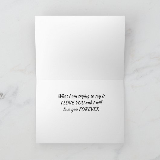 **I LIEBE SIE*** & ICH WERDE **FOREVER** KARTE (Innenseite)