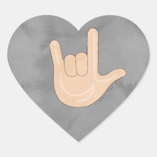 I Liebe Sie (ILY) ASL Aufkleber (Vorderseite)