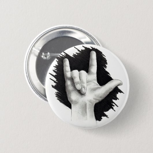 I LIEBE SIE IN ASL #2 BUTTON (Vorne & Hinten)