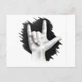 I LIEBE SIE IN ASL #2 POSTKARTE (Vorderseite)