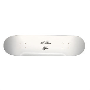 I Liebe Sie. In einem Skript-Schriftart. Skateboard
