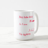I Liebe Sie in fünf Sprachen Kaffeetasse (VorderseiteRechts)