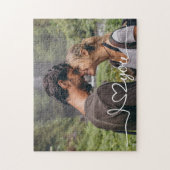 I Liebe Sie in White Script mit Herz Custom Puzzle (Vertikal)