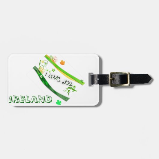 I Liebe Sie Irland Gepäckanhänger (Vorderseite horizontal)