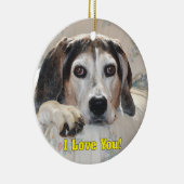 I Liebe Sie! Jagdhund Keramikornament (Rechts)