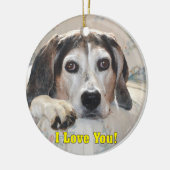 I Liebe Sie! Jagdhund Keramikornament (Links)