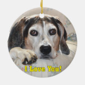 I Liebe Sie! Jagdhund Keramikornament (Hinten)