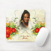 I Liebe Sie Jesus / Abstrakt Art 42A Mousepad (Mit Mouse)