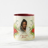 I Liebe Sie Jesus / Abstrakt Art 42A Tasse (Zentrum)