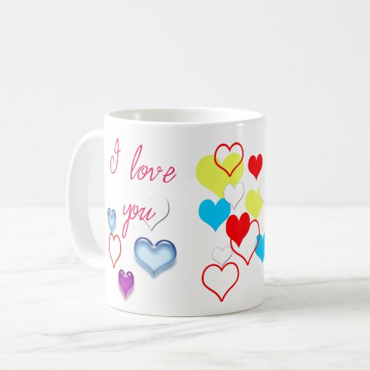 I Liebe Sie Kaffeetasse (Vorderseite Links)