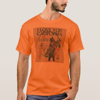 I Liebe-Sie Kalifornien-Bärn-T - Shirtmänner