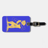 I Liebe Sie Kalifornien--Blau und Gold Gepäckanhänger (Vorderseite horizontal)