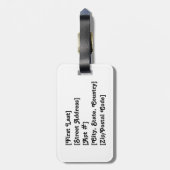 I Liebe Sie Kalifornien--Blau und Gold Gepäckanhänger (Rückseite vertikal)