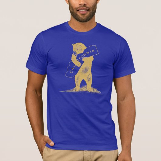 I Liebe Sie Kalifornien--Blau und Gold T-Shirt (Vorderseite)