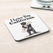 I Liebe Sie Kalifornien-feste Umarmung Getränkeuntersetzer (Linke Seite)