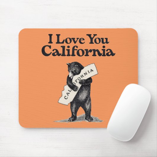 I Liebe Sie Kalifornien-feste Umarmung Mousepad (Mit Mouse)