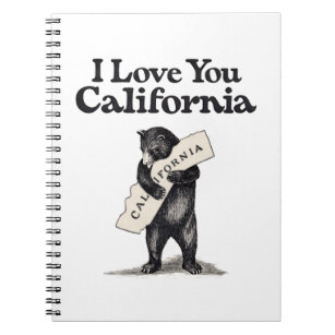 I Liebe Sie Kalifornien-feste Umarmung Notizblock
