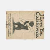 I Liebe Sie Kalifornien Fleecedecke (Vorderseite (Horizontal))