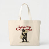 I Liebe Sie Kalifornien Jumbo Stoffbeutel (Vorne)