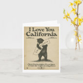I Liebe Sie Kalifornien-Karte Karte (Gelbe Blume)