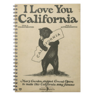 I Liebe Sie Kalifornien-Notizbuch Notizblock