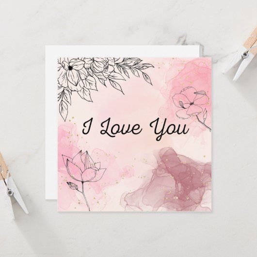 I Liebe Sie Karte (Vorderseite/Rückseite Beispiel)