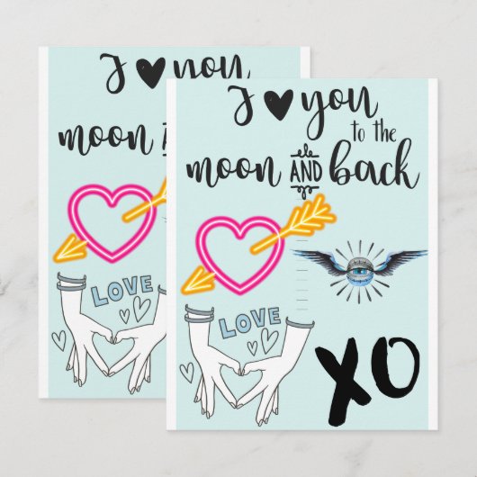 I Liebe Sie Karte (Vorne/Hinten)