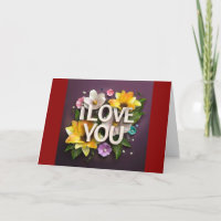I Liebe Sie Karte Blume Liebe Karte Valentine