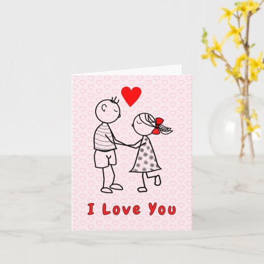 I Liebe Sie Karte Romantischer Coupé benutzerdefin (Gelbe Blume)