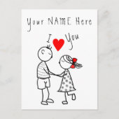 I Liebe Sie Karte Romantisches Paar - Benutzerdefi (Vorderseite)