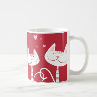 I Liebe Sie Katzen und Herzenvalentines Kaffeetasse