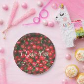 I Liebe Sie - Kirschdesign Pappteller (Party)