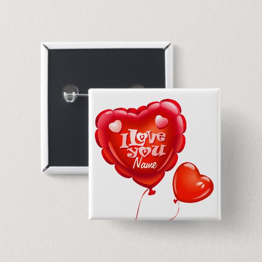 I Liebe Sie Knopf 2 Button (Vorne & Hinten)