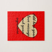 I-Liebe Sie können Ihre Nachricht anpassen Puzzle (Horizontal)