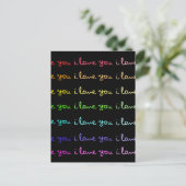 i Liebe Sie Liebe Sie in Liebe Sie Postkarte (Stehend Vorderseite)