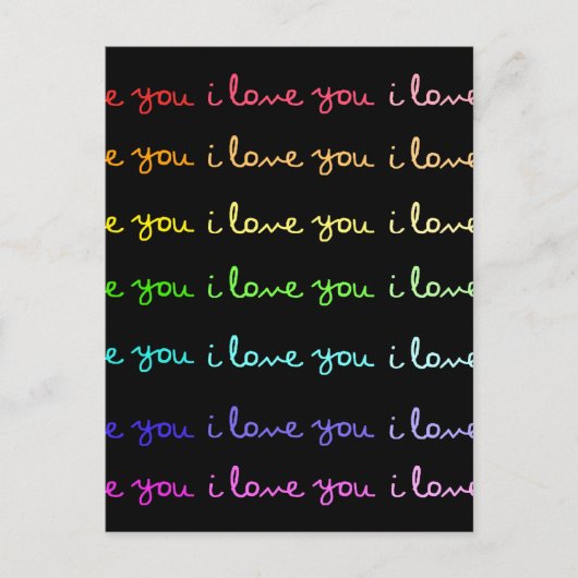 i Liebe Sie Liebe Sie in Liebe Sie Postkarte (Vorderseite)