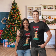 I Liebe Sie lieber Rentier Weihnachtsmannmütze T -