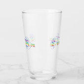 I Liebe Sie. Lustiger Steigungs-Text Glas (Links)